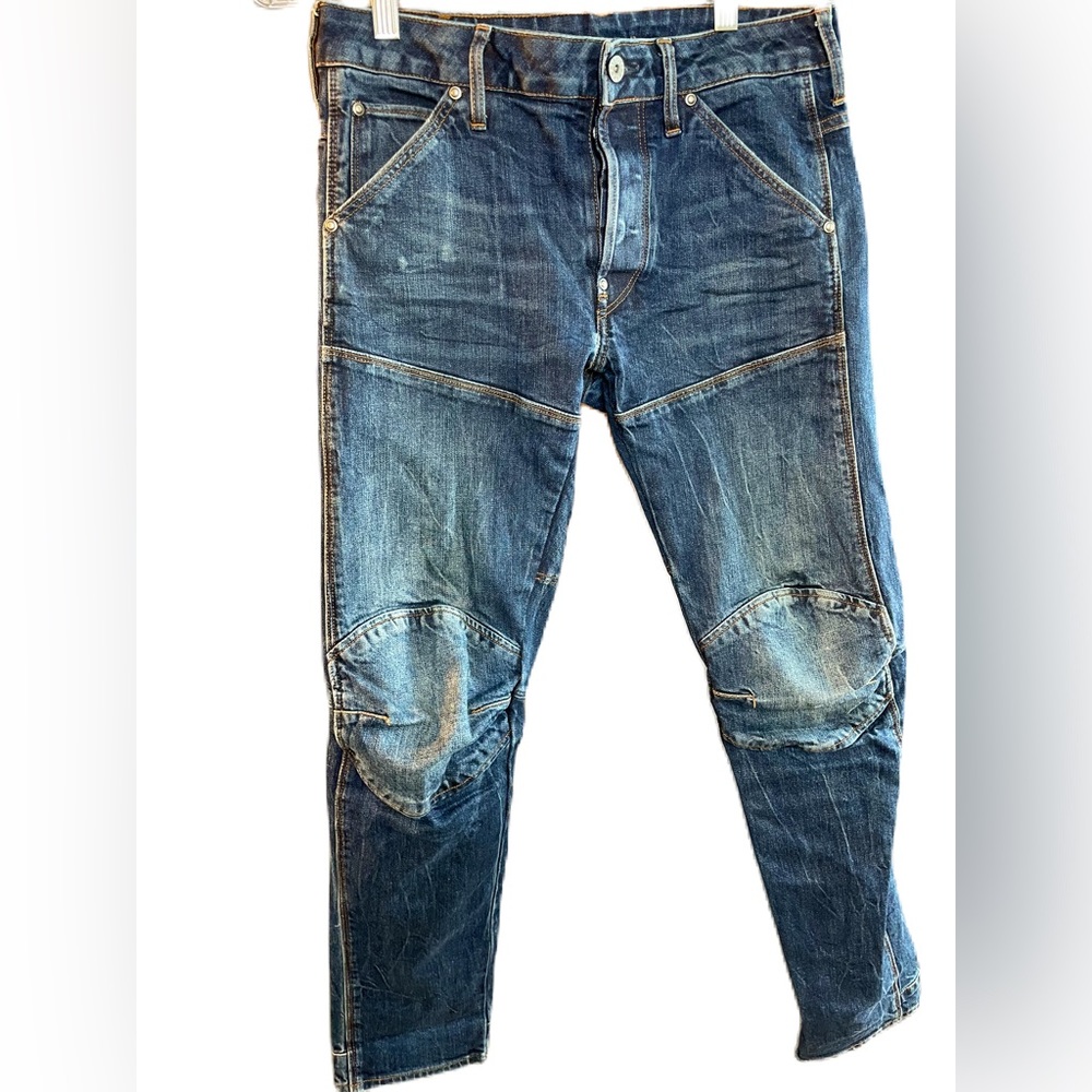 3D slim cargo denim men’s